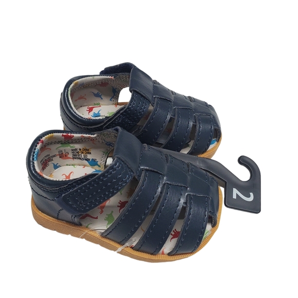 8NWT Wonder Nation Baby Boy Fisherman Sandal Navy Size 2 - Picture 3 of 11